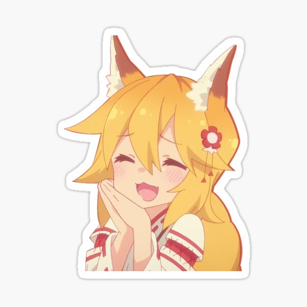 Kitsune Girl Stickers Redbubble - roblox anime cute girl decal