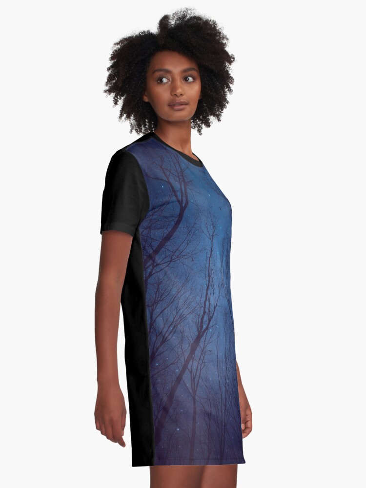 Alternate view of I Have Loved the Stars too Fondly Graphic T-Shirt Dress