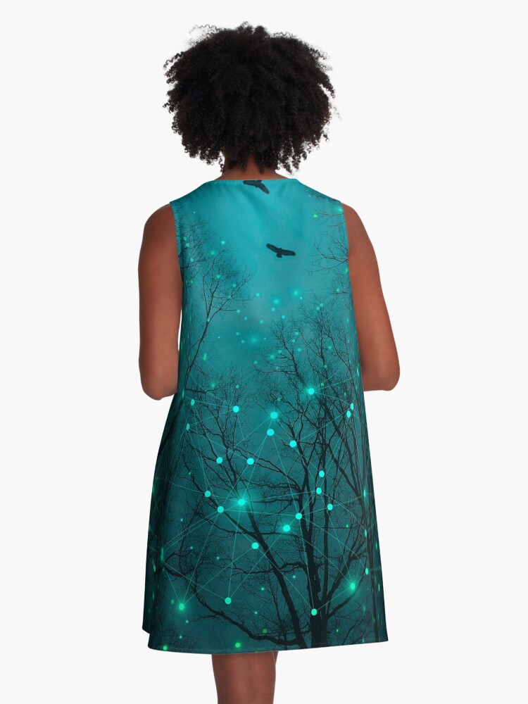 Thumbnail 3 of 4, A-Line Dress, Silently, One by One, the Stars Blossomed designed and sold by soaringanchor.