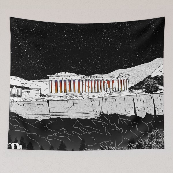 Item preview, Parthenon Night designed and sold by ekpatterns.
