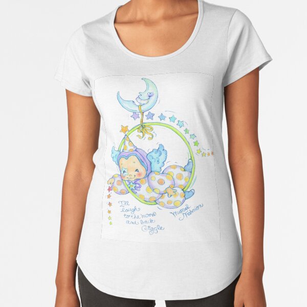 Giggle the Guardian Angel of Laughter To the Moon Premium Scoop T-Shirt