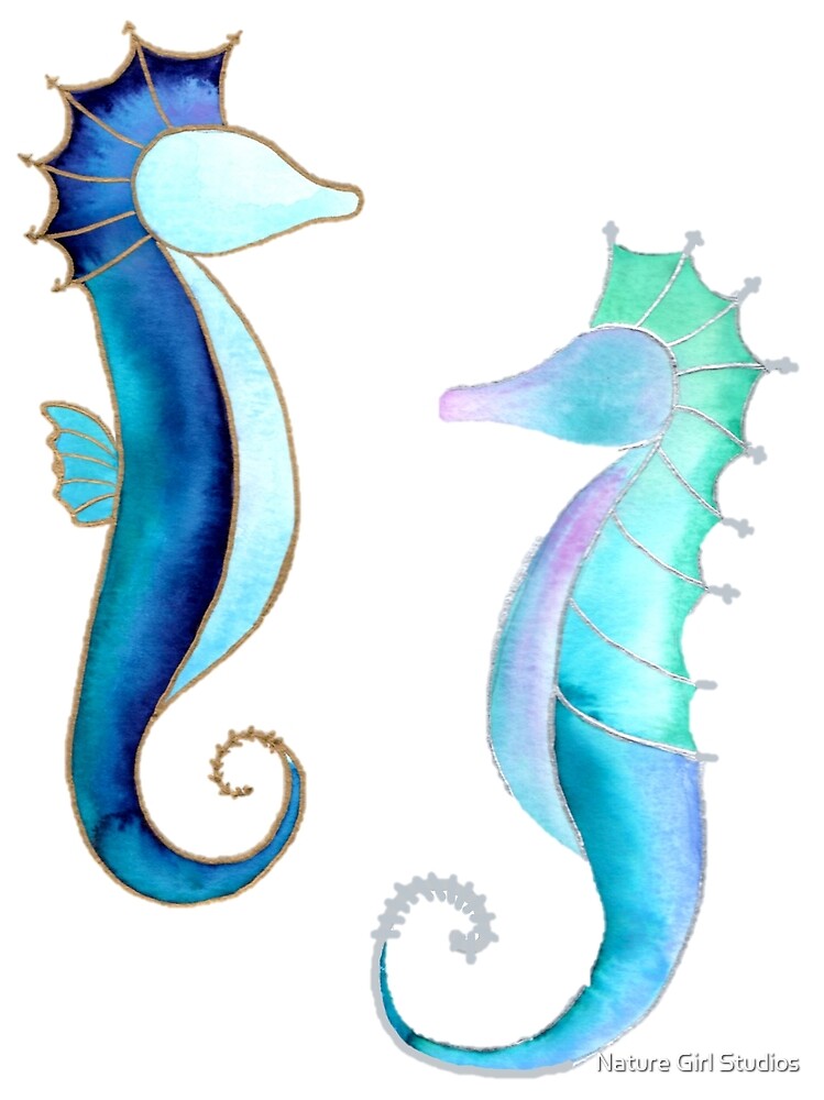 “Stained Glass Seahorses” by Kindness Co | Redbubble