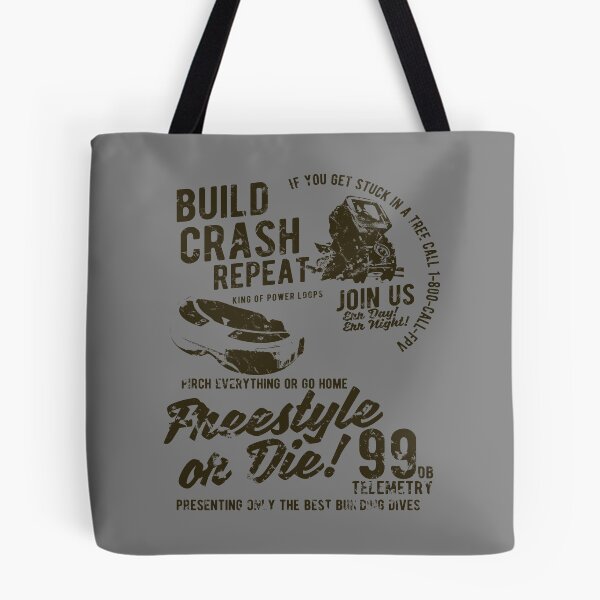 Item preview, FPV Build Crash Repeat - Freestyle Pilot Drone Shirt designed and sold by KWADX Drones Apparel.