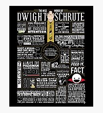 Lámina fotográfica Las sabias palabras de Dwight Schrute (camiseta oscura)