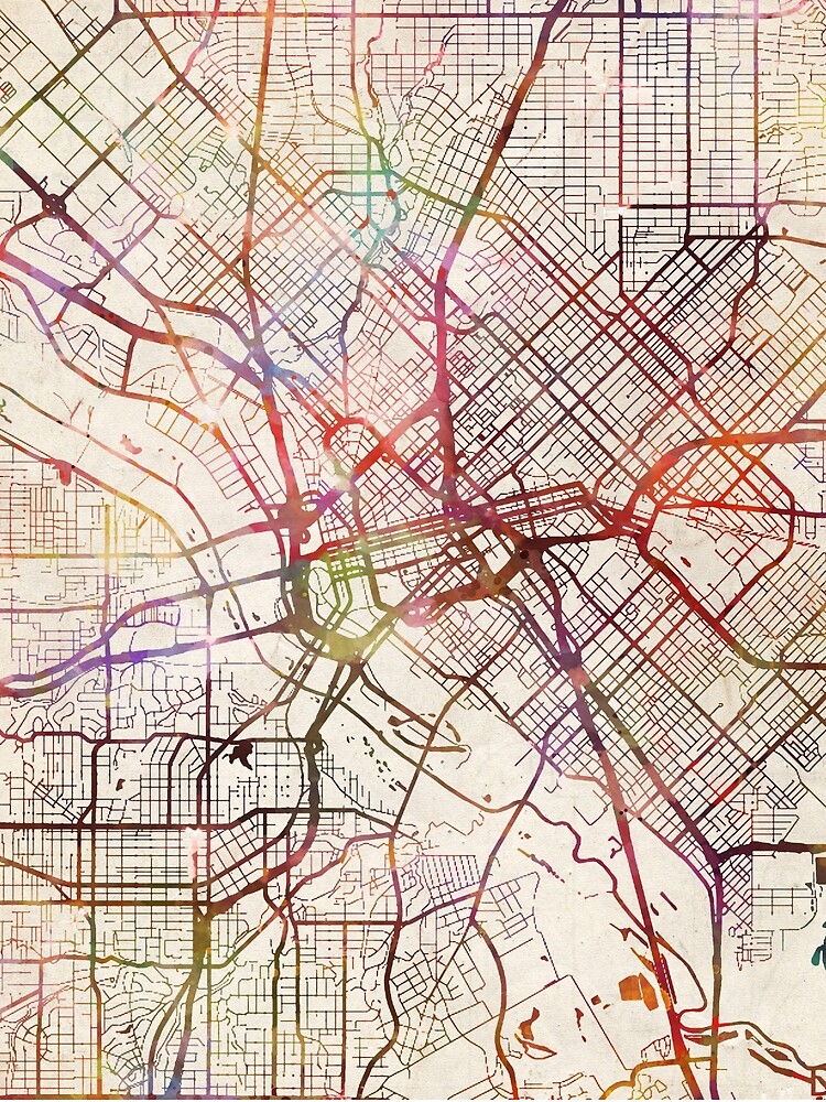 Thumbnail 3 of 3, Scarf, Dallas map designed and sold by MapMapMaps.