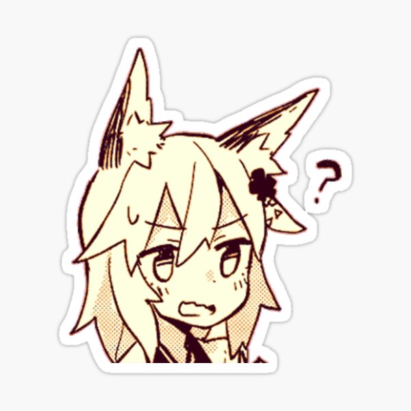 Senko-san Confused Design v2 Sticker