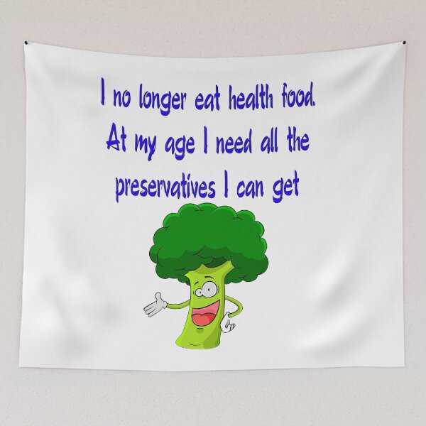 Item preview, I No Longer Eat health Food. Silly Saying. WallsOfFameAust. Fun Gift Idea designed and sold by WallsOfFameAust.