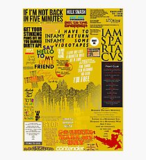 39 Favourite Film Quotes Photographic Print