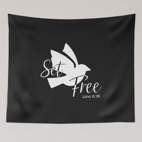 Item preview, Set Free - John 8 verse 36 designed and sold by simplydesignart.