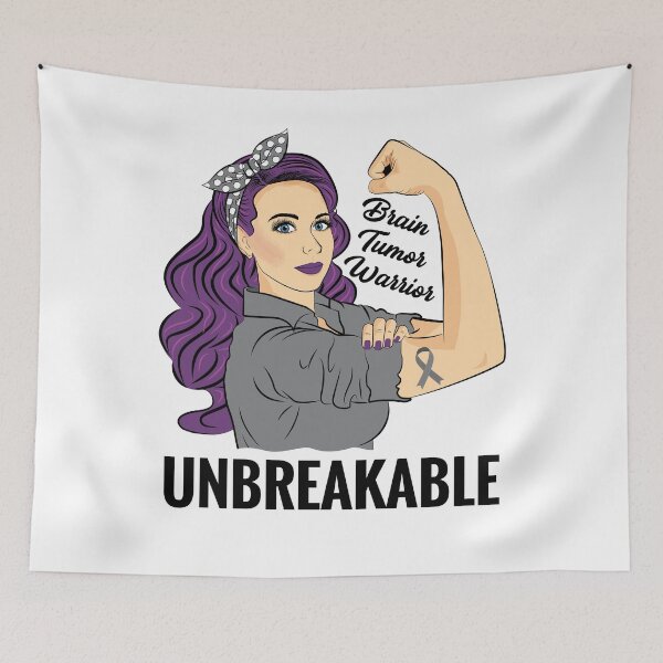 Item preview, Brain Tumor Warrior Unbreakable Awareness Support designed and sold by ZNOVANNA.