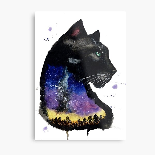 Galaxy Panther Metal Print