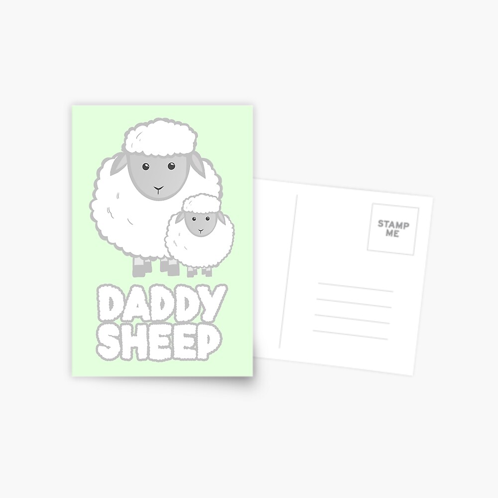 Carte De Vœux Papa Mouton Fete Des Peres Anniversaire Drole Pun Par Jtbeginning X Redbubble