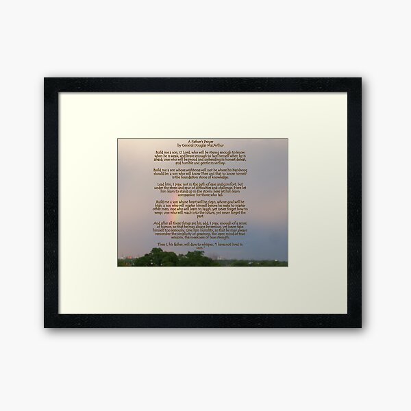 Item preview, A Fathers Prayer - By General Douglas McArthur designed and sold by Aritheeagle.