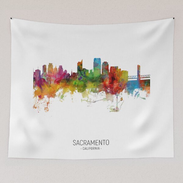 Item preview, Sacramento California Skyline designed and sold by ArtPrints.