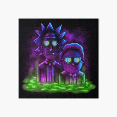 Rick and Morty™ | Neon Style Art Board Print