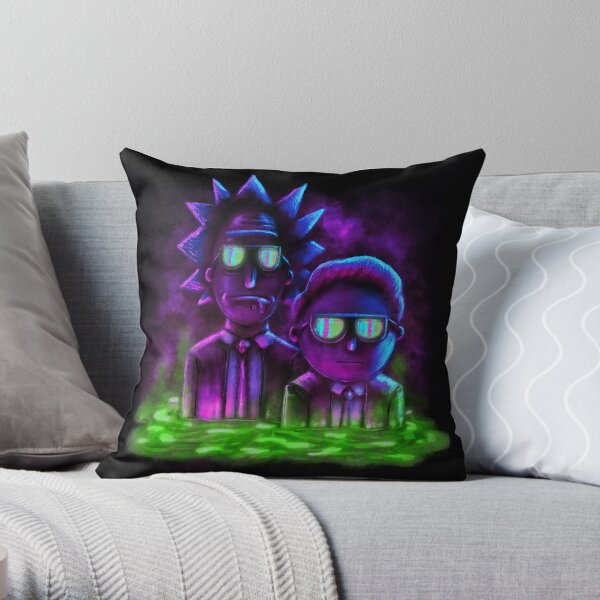 Rick and Morty™ | Neon Style Throw Pillow
