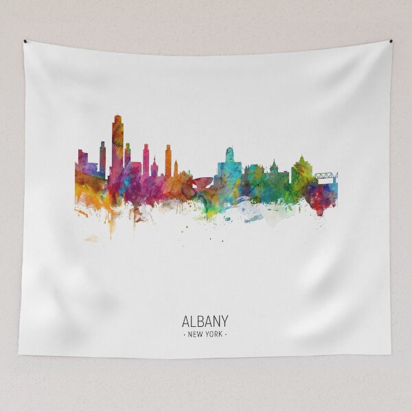 Aperçu de l'œuvre Albany Skyline de New York créée et vendue par ArtPrints.