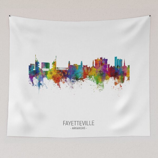 Artikelvorschau, Skyline von Fayetteville, Arkansas entworfen und verkauft von ArtPrints.