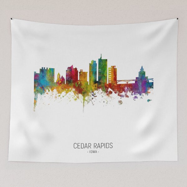 Item preview, Cedar Rapids Iowa Skyline designed and sold by ArtPrints.