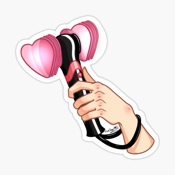 blackpink lightstick sticker for sale by firehair redbubble