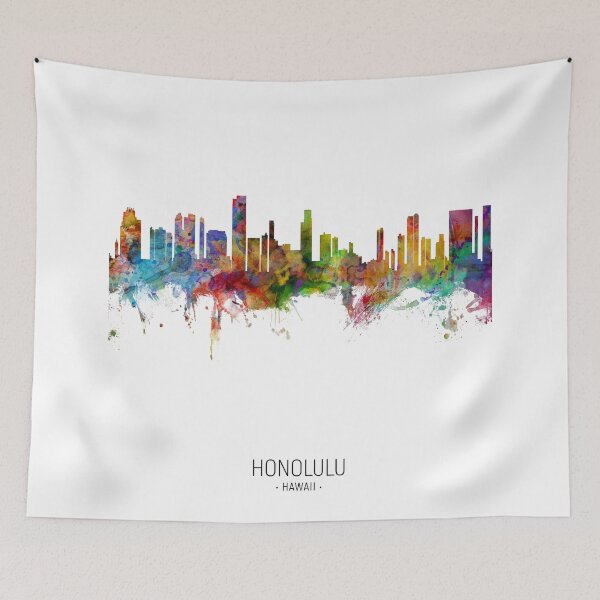 Item preview, Honolulu Hawaii Skyline designed and sold by ArtPrints.