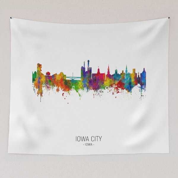 Artikelvorschau, Iowa City Iowa Skyline entworfen und verkauft von ArtPrints.