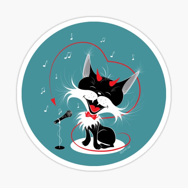 CHAT CHANTEUR Sticker