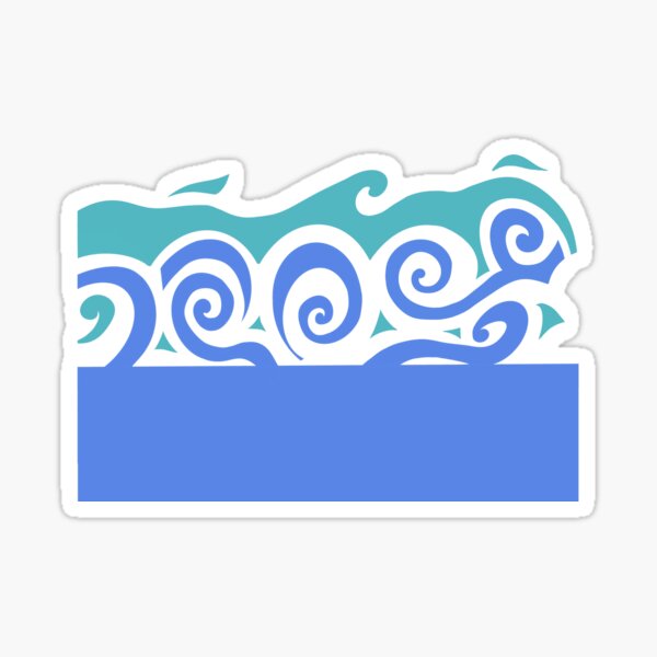 Blue waves ocean Sticker