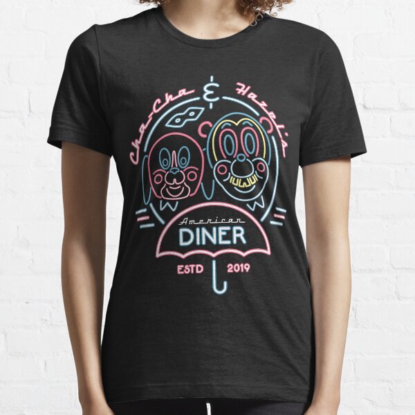 Cha Cha & Hazel Diner - Neon Umbrella Sign - Comic Book Essential T-Shirt