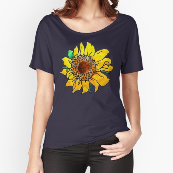 Painted Sunflower Relaxed Fit T-Shirt