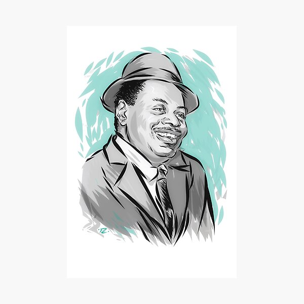 Oscar Peterson - An illustration by Paul Cemmick Photographic Print