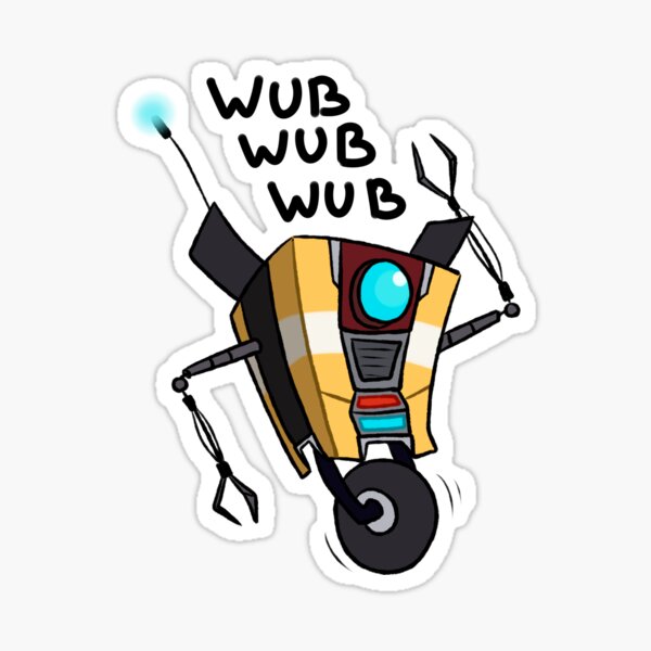 Claptrap Sticker By Metalpika Ubicaciondepersonascdmxgobmx