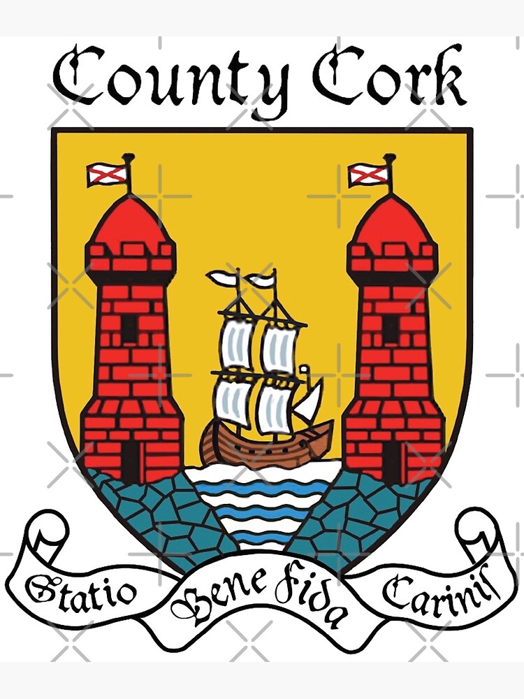 "County Cork Ancient Crest" Art Print for Sale by danastuff Redbubble