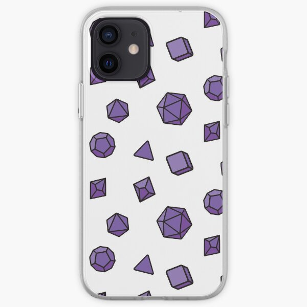 Purple Dice Pattern iPhone Soft Case