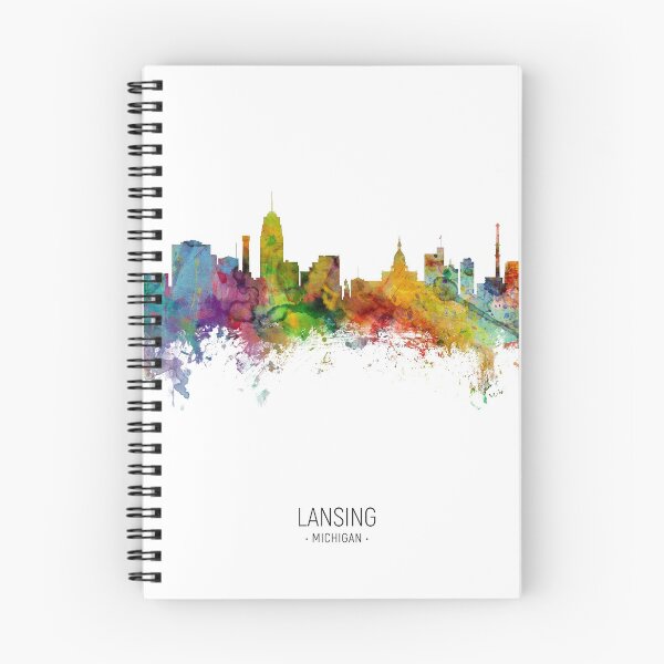 Item preview, Lansing Michigan Skyline designed and sold by ArtPrints.