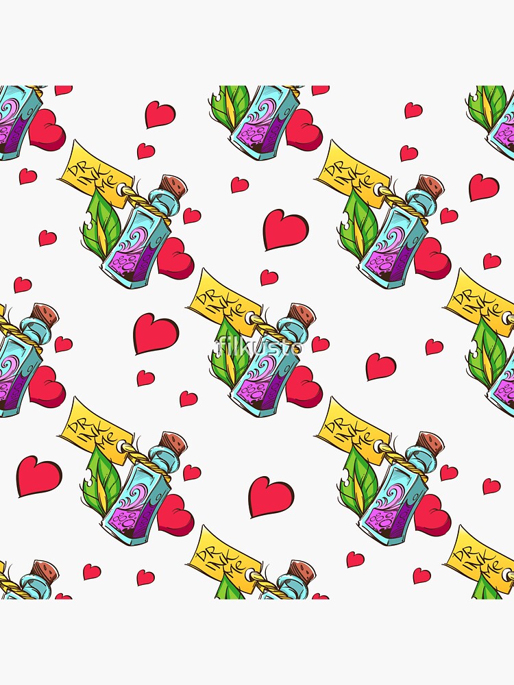 "Alice in Wonderland Drink me" Sticker for Sale by filkusto Redbubble