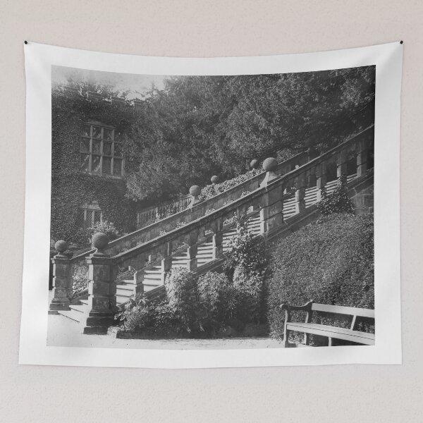 Item preview, Haddon Hall Garden Steps Derbyshire Victorian Photograph designed and sold by skyfilming.