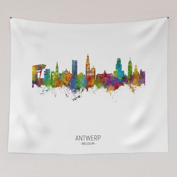 Item preview, Antwerp Belgium Skyline designed and sold by ArtPrints.