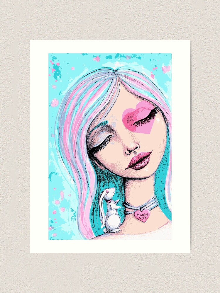 Alternate view of Bunnies Rock Art Print