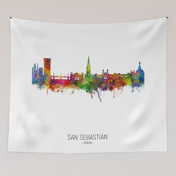 Item preview, San Sebastian Spain Skyline designed and sold by ArtPrints.