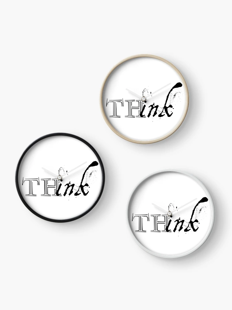 Thumbnail 3 of 4, Clock, Think In Ink designed and sold by BehaveBookishly.