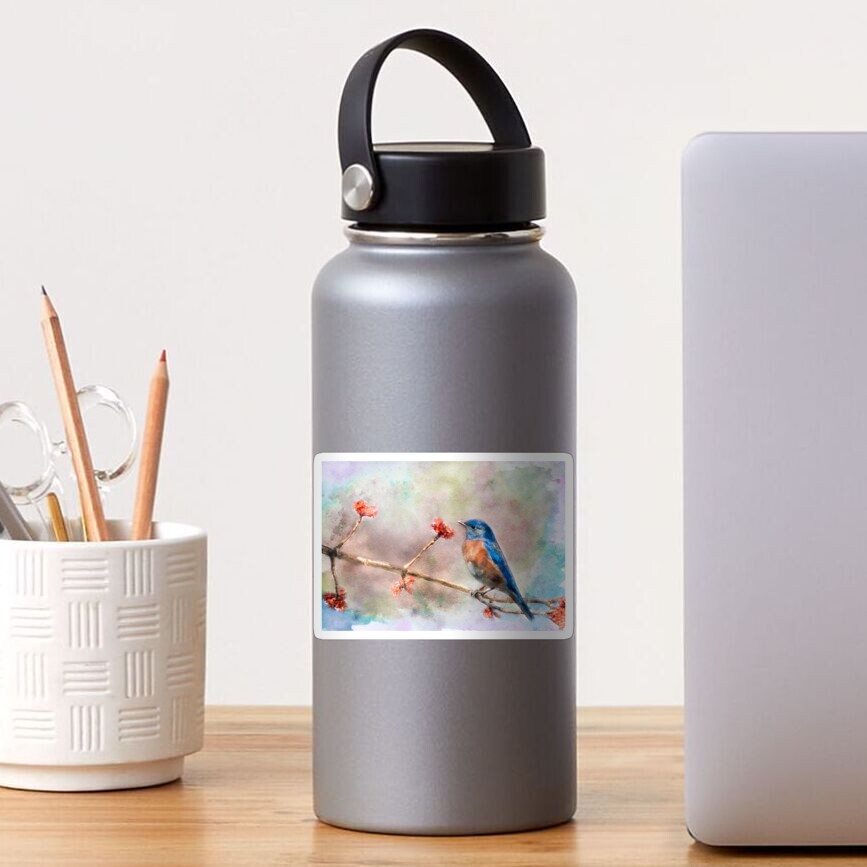 Blue Bird Watercolor Sticker