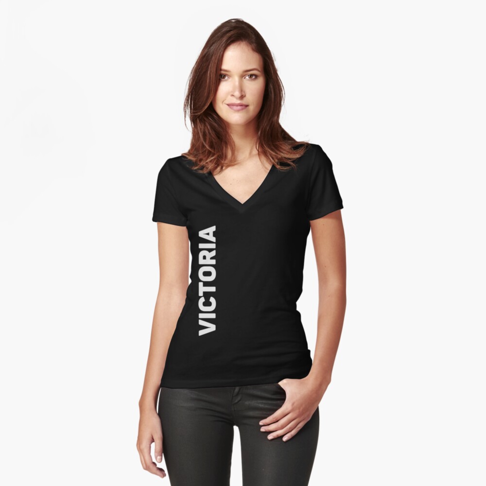 Item preview, Fitted V-Neck T-Shirt designed and sold by designkitsch.