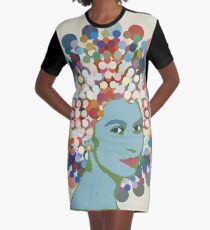 Disco Queen WHITE Graphic T-Shirt Dress
