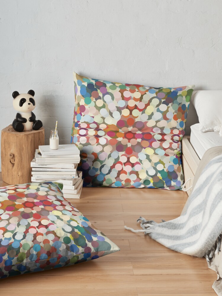 Alternate view of Rainbow Union on WHITE Floor Pillow