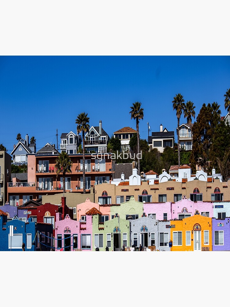 "Capitola California Colorful Houses" Poster by sgnakbud Redbubble