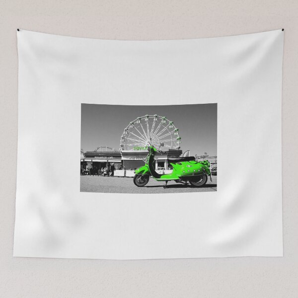 Item preview, Scooter at the beach (Green) designed and sold by Julie Bell.