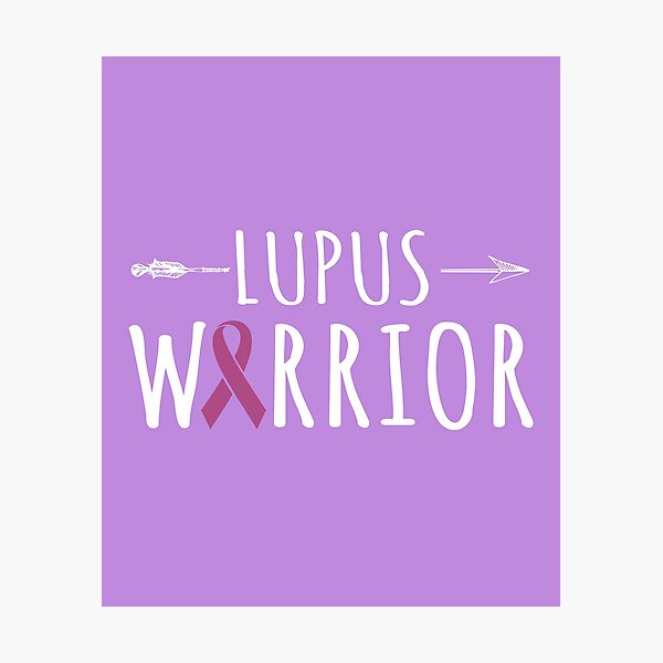 Lupus Warrior with Purple Ribbon for Lupus Awareness Month Arrow Photographic Print