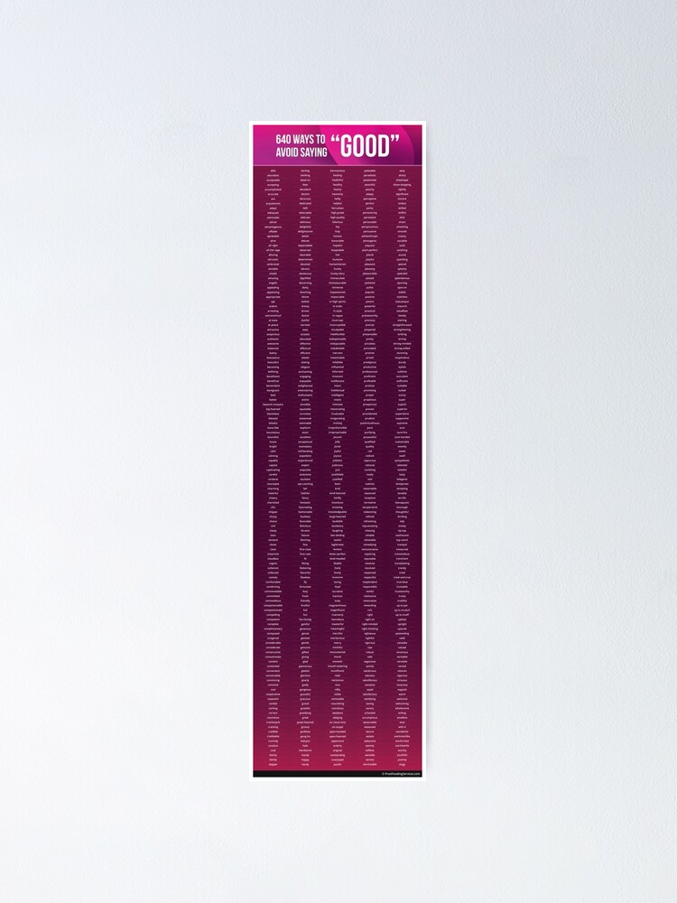 Alternate view of 640 Ways to Avoid Saying "Good" Poster
