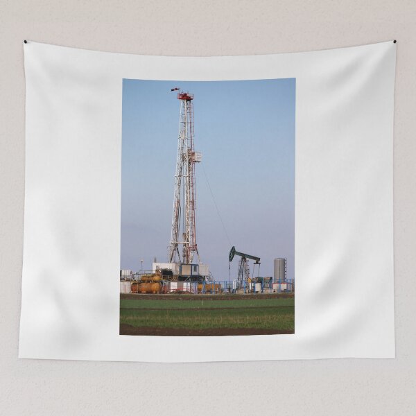 Item preview, Oil and gas drilling rig and pump jack in oilfield  designed and sold by goceris.